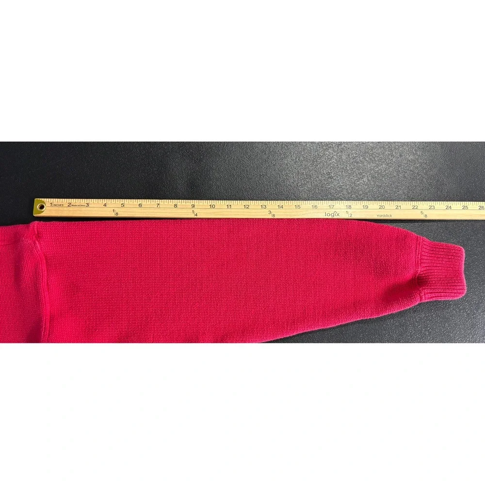 Tommy Hilfiger Mens Red Cotton Knit Crewneck Sweater Crest Logo Large‎